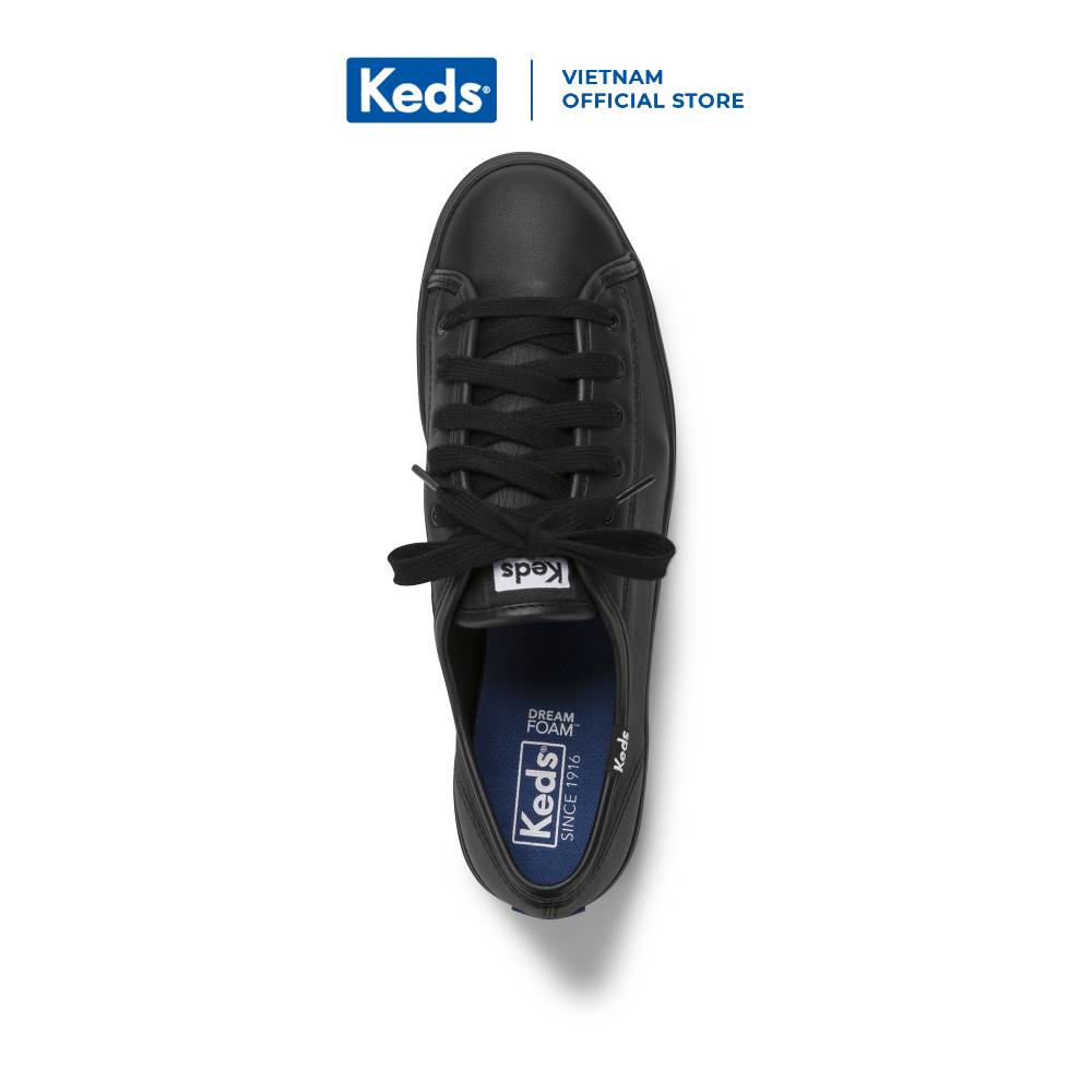 Giày Keds Nữ - Triple Kick Leather Black/Black - KD057311