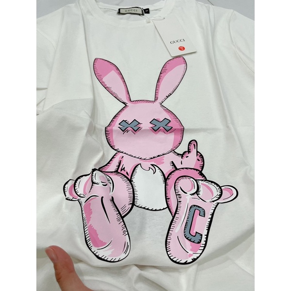 Áo thun thỏ Hồng form rộng