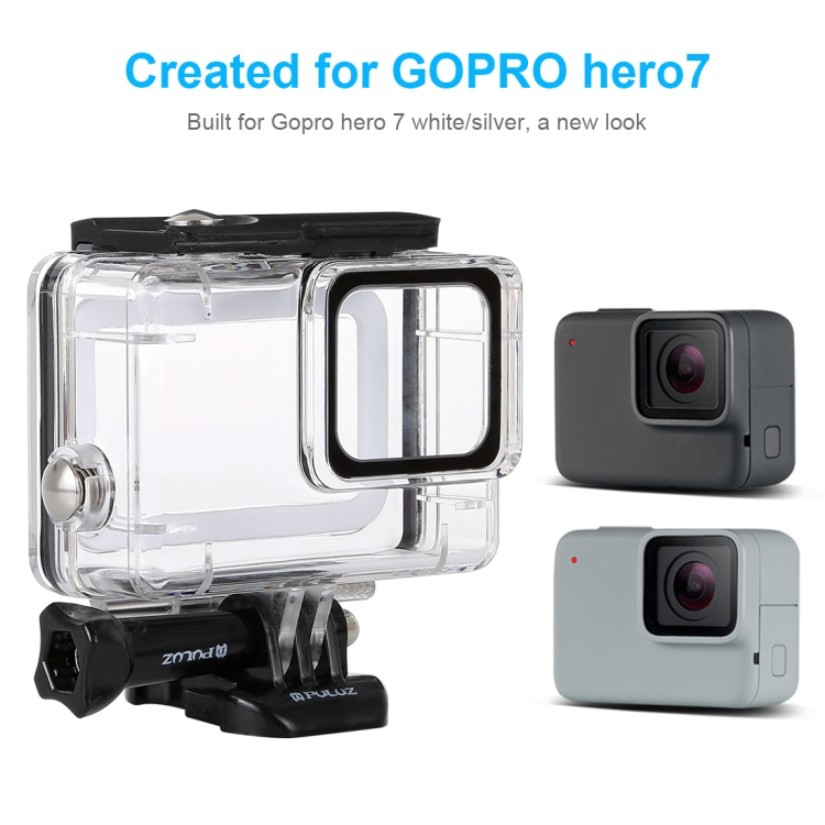 Vỏ Chống Nước GoPro Hero 7 Silver & White PULUZ 45m