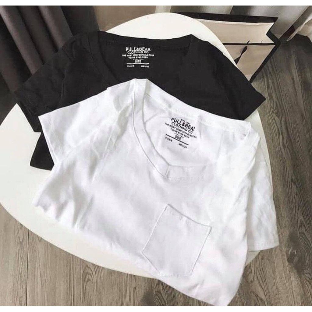 ÁO CỔ TIM TRƠN PULLBEAR CÓ TÚI TRƯỚC. | BigBuy360 - bigbuy360.vn