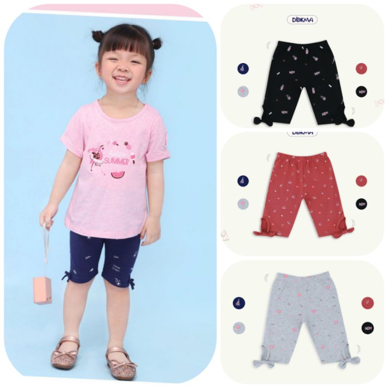 (2,3,5 tuổi) Quần legging ngắn bé gái Dokma - chất cotton cao cấp siêu mềm mát (DQ943)