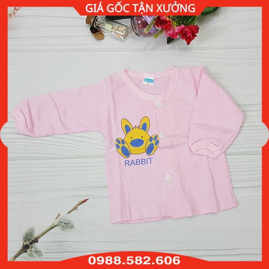 Áo Dài Tay Sơ Sinh Thu Hằng Chất Cotton Mỏng Mềm (Size Cho Bé Đến 7kg)