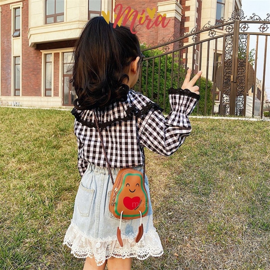 Túi Đeo Chéo Cho Bé Hình Quả Bơ Dễ Thương Cute Cho Bé Gái Phong Cách Ulzzang Hàn Quốc MIRA-TV5003