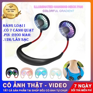 Quạt đeo cổ mini tích đện xoay 360 độ cổng sạc USB tích hợp sẵn pin sử dụng 6-12 tiếng