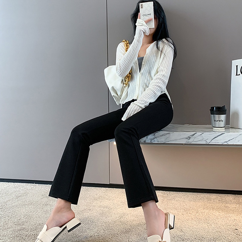 Quần Tây Nữ Ông Loe Cạp Cao Madela, Quần Ống Loa Tôn Dáng Phong Cách Hàn Quốc