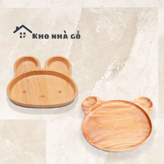 Khay gỗ decor khay trang trí thức ăn dễ thương hình gấu hình thỏ - Kho nhà gỗ