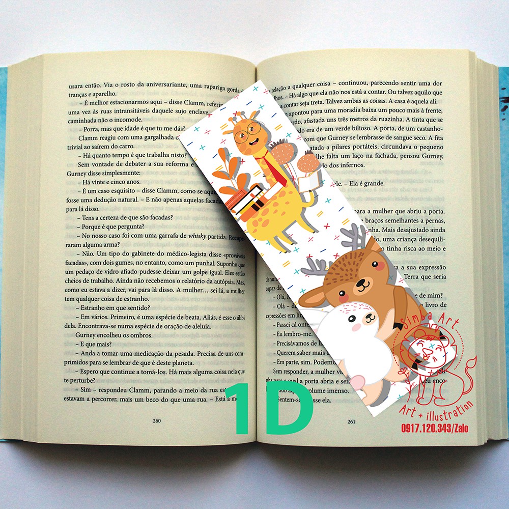 Kẹp sách Bookmark đánh dấu trang 14 x 4cm siêu cute [Nhận in hình theo yêu cầu - Chát với Shop]