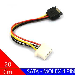 Dây cáp chuyển nguồn SATA ra Molex IDE 4PIN 20Cm