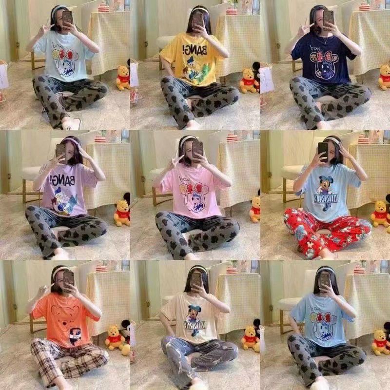 BỘ THUN QC MẶC NHÀ TAY NGẮN QUẦN DÀI HOẠT HÌNH | BigBuy360 - bigbuy360.vn