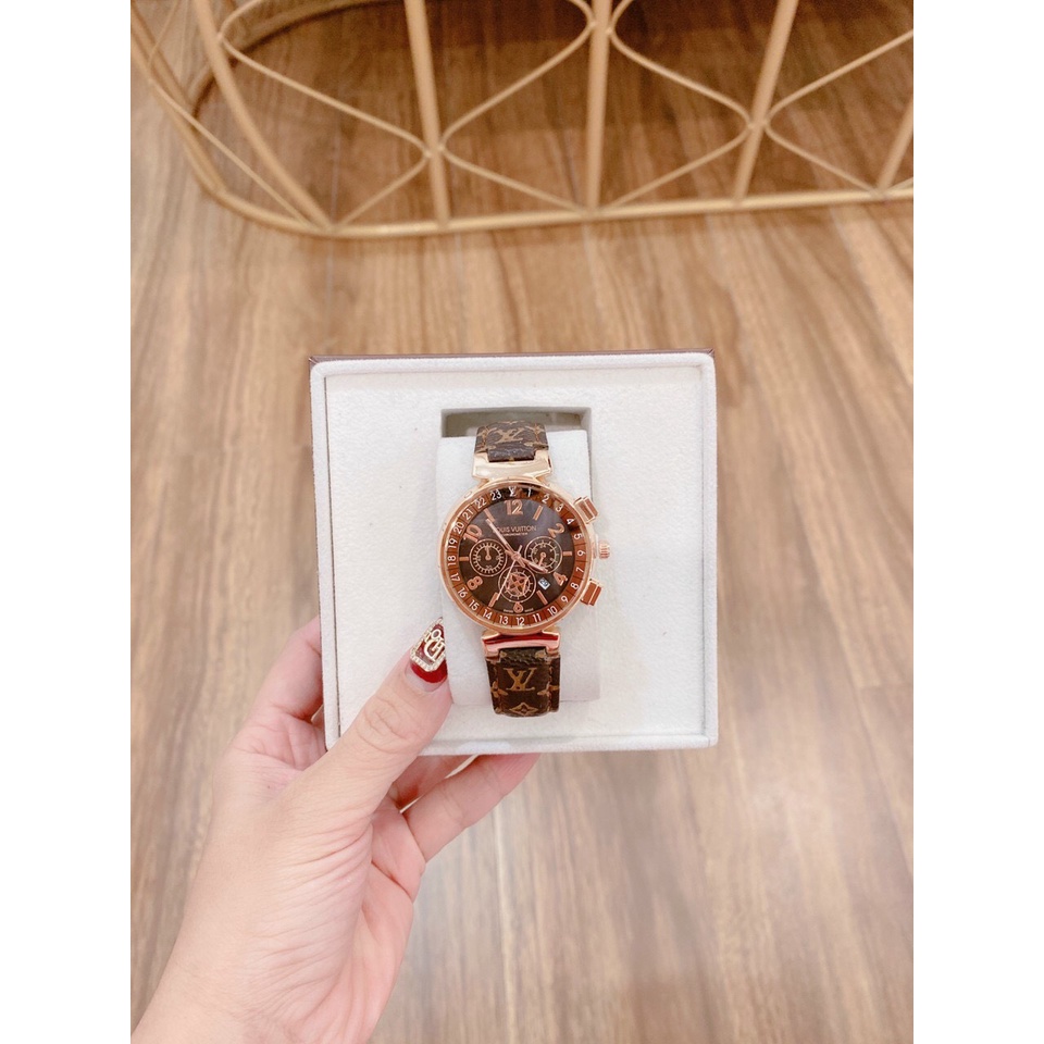 Đồng hồ nữ Louis Vuitton cao cấp - mặt xoay - chống nước