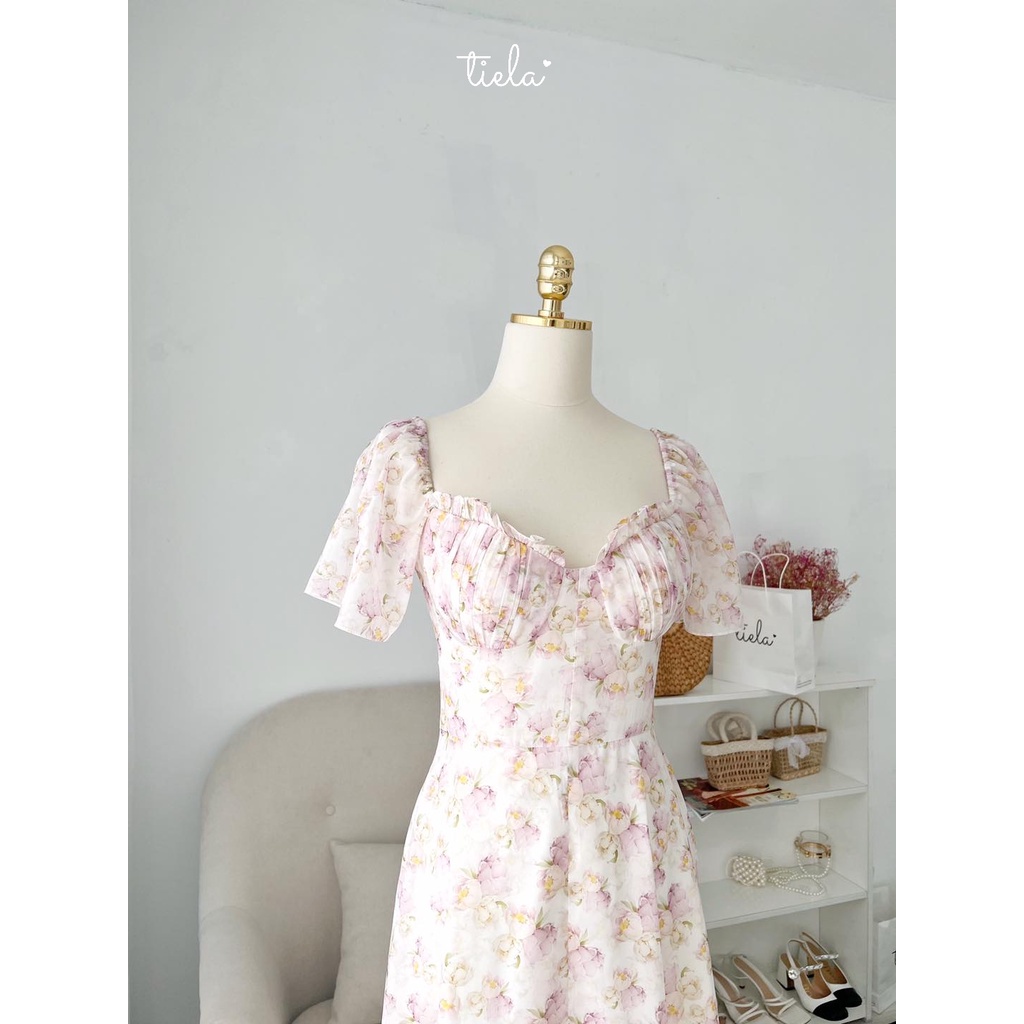 TIELA Đầm váy hoa nhún ngực - Juliet Dress