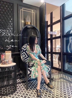 ĐẦM MAXI VOAN HOA NHẤN BÈO