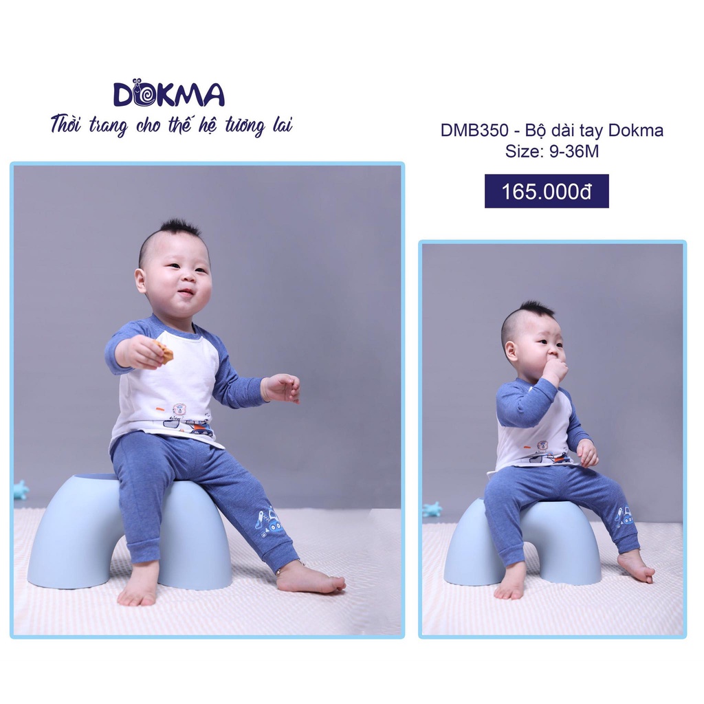 (6-36M) Bộ dài tay vải bamboo sợi tre cho bé yêu - DOKMA