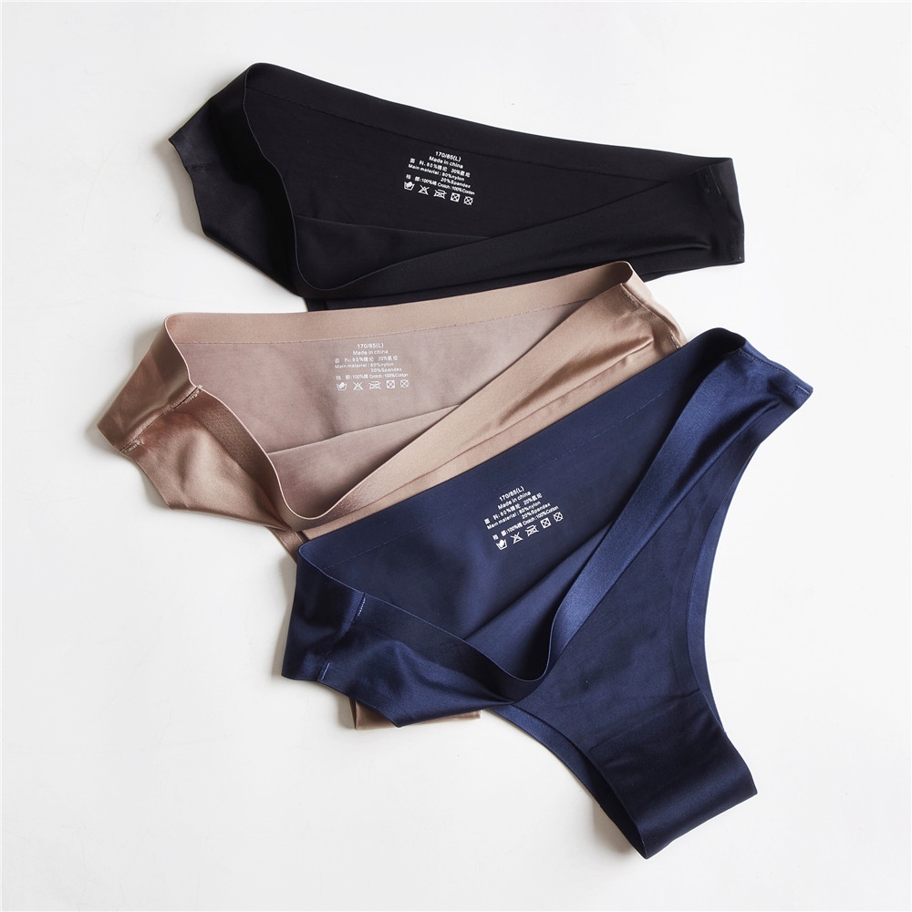 🍒ME🍒 Women Sexy Lingerie G-String Solid Color Underwear Ice Silk Thong | BigBuy360 - bigbuy360.vn