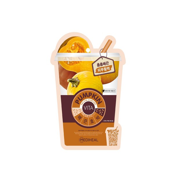 Combo 5 Mặt nạ trái cây dưỡng da săn chắc chiết xuất bí ngô Mediheal Pumpkin Ade Mask _ Mediheal Chính Hãng