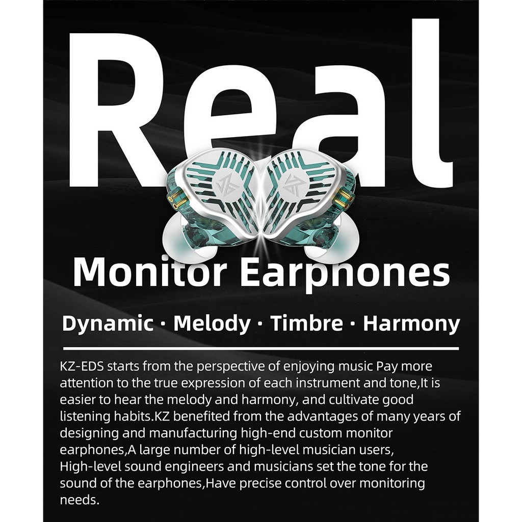 Tai nghe thể thao nhét tai KZ EDS ZEX ZSN PRO EDR1 mạch từ tính kép dynamic âm thanh HIFI DJ giảm tiếng ồn