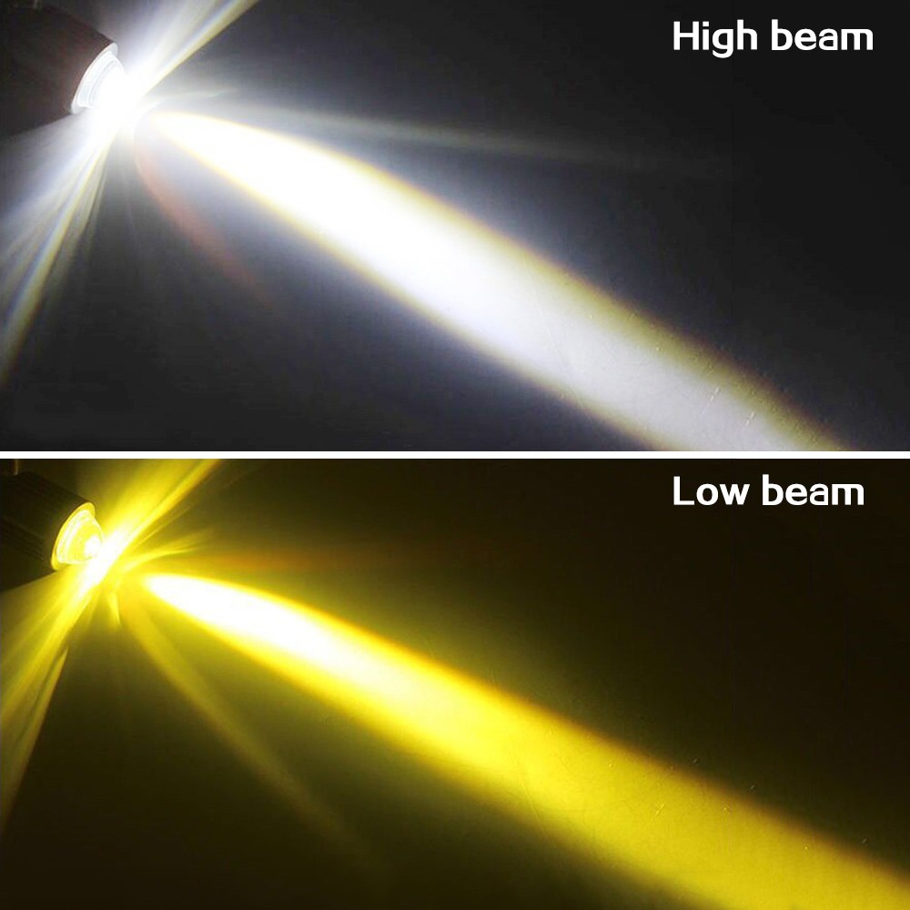 Đèn Pha Siêu Sáng H6 BA20D H4 LED Ánh Sáng Vàng/Trắng 12V Dành Cho Xe Máy