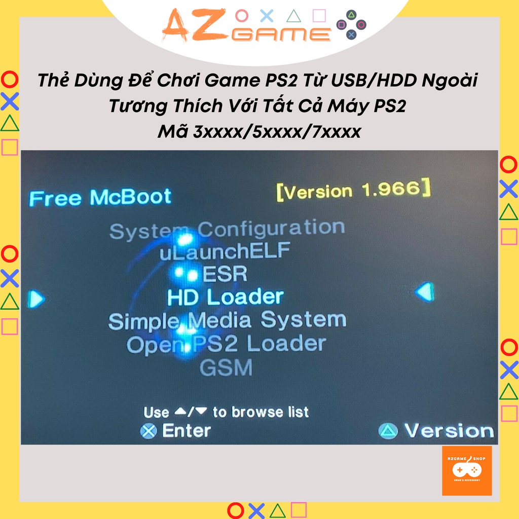 Thẻ Save PS2 Đã Cài FreeMCBoot (FMCB) Hack PS2 Chơi Game Trên USB - Ổ Cứng