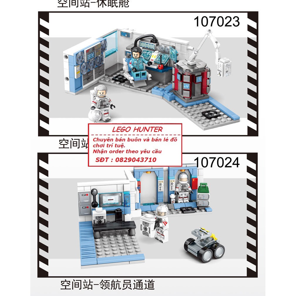 Bộ lắp ráp Lego Phòng thí nghiệm nghiên cứu khoa học vũ trụ 4 in 1 SY 107021 107022 107023 107024