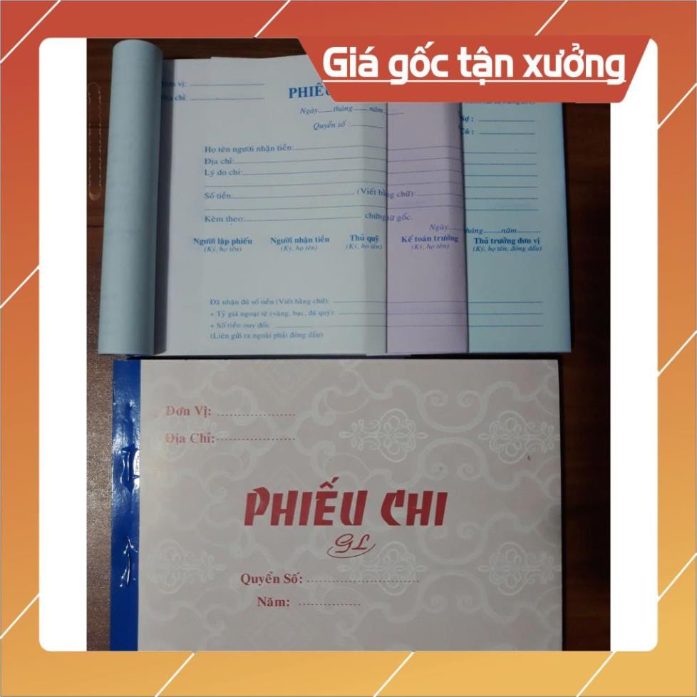 Phiếu chi 3 liên 150 tờ 13x19
