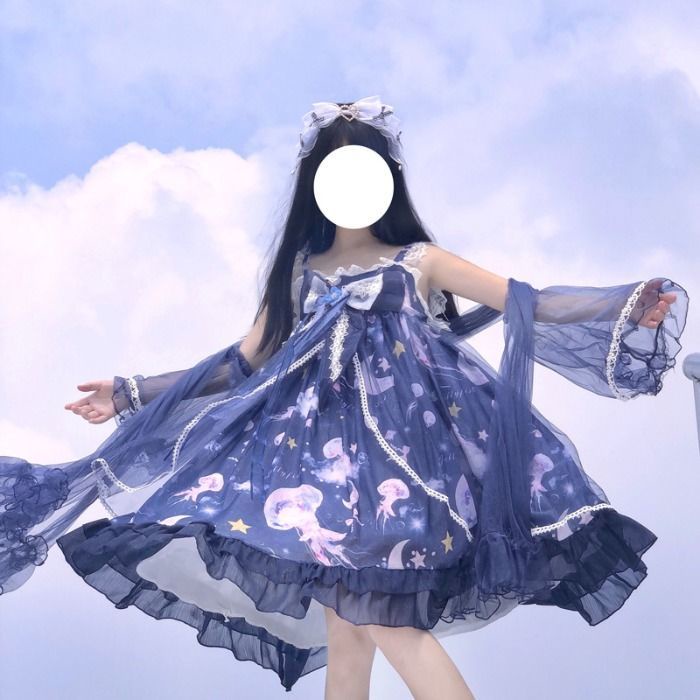 Hàng Có Sẵn Đầm lolita Công Chúa Biển Sâu Dễ Thương Ngọt Ngào Cho Nữ Hóa Trang lolita Nhật Bản