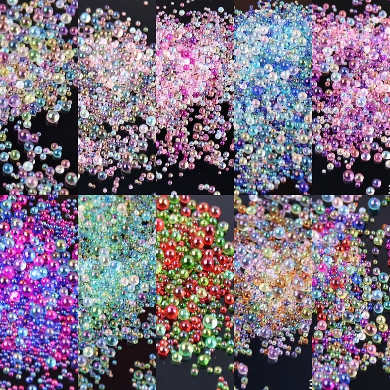 Charms Túi 10g Hạt Nhỏ 0.4-3mm Làm Móng Bằng Silicone