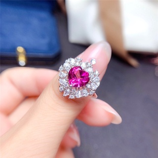 Live Hot Selling New Product Simulation Red Corundum Heart Shaped