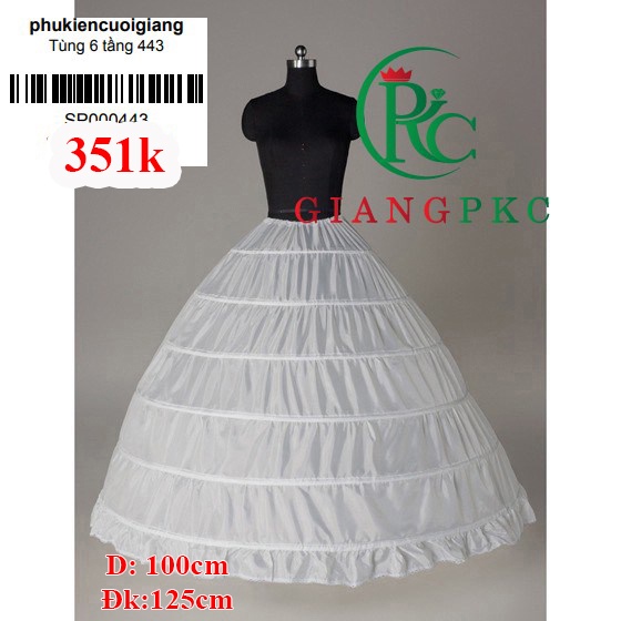 Tùng 6 Tầng Cho Váy Cưới Cô Dâu Hàng Nhập