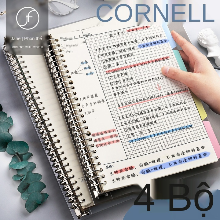 > Sổ tay rời Cornell 5r phương pháp bộ nhớ máy tính hiệu quả cao a4 lưới a5 kiểm tra đầu vào sau đại học b5 ngang sinh c
