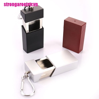 Gạt Tàn Thuốc Mini Bằng Kim Loại Có Nắp Và Móc Khóa Thời Trang