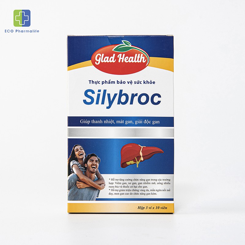 Silybroc - Hộp 30 viên, hỗ trợ tăng cường chức năng gan, giúp giảm triệu chứng vàng da, mẩn ngứa