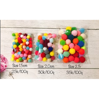 Pom Pom Nhiều màu túi 100 quả