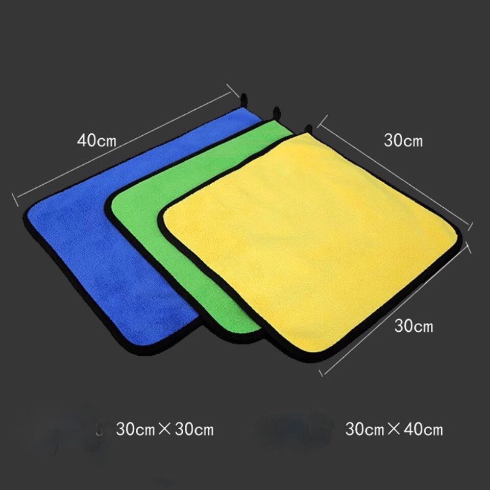 Khăn lau xe chuyên dụng Microfiber siêu thấm không rút sợi.
