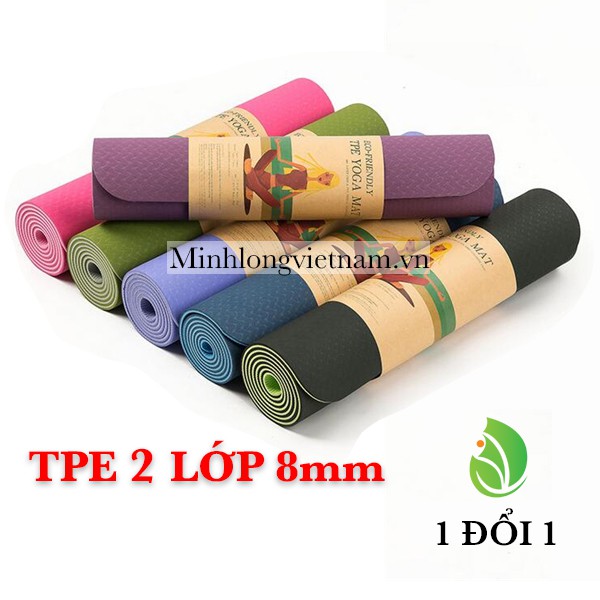 [FREESHIP❤️]THẢM TẬP YOGA ❤️THẢM TẬP GYM TPE 6MM 2 LỚP