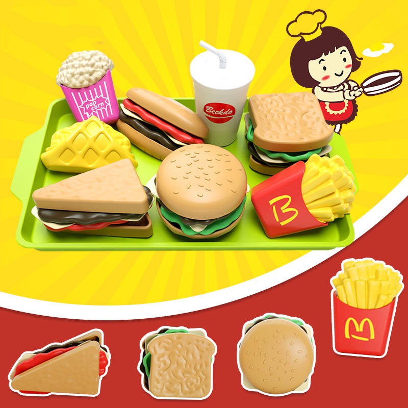 Set 9 Món Đồ Chơi Mô Hình Thức Ăn Nhanh Y108 Dành Cho Bé 2-6 Tuổi