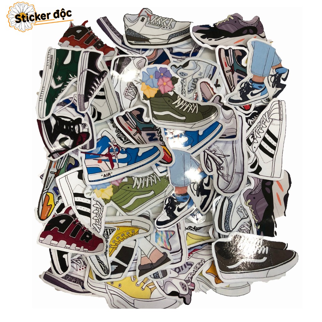 STICKER CHỐNG NƯỚC CAO CẤP 7 MẪU - Among us, retro, we are bear, The simsons, sticker giày, sticker retro