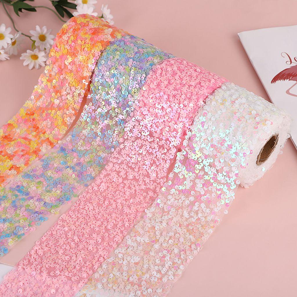Cuộn Vải Tuyn Đính Kim Sa Lấp Lánh Dùng Làm Thắt Lưng Quần Áo DIY
