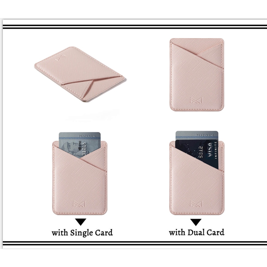 Điện Thoại Đa Năng Dính Lưng Đựng Thẻ 2 Khe Da Ví Bỏ Túi Miếng Dán Tín Dụng ID Unisex