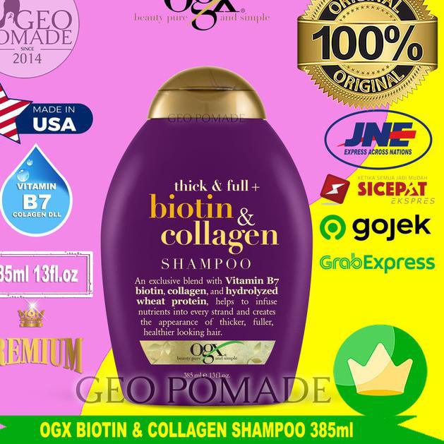 (Hàng Mới Về) Dầu Gội Đầu Og X Dày Và Biotin & Collagen 385ml