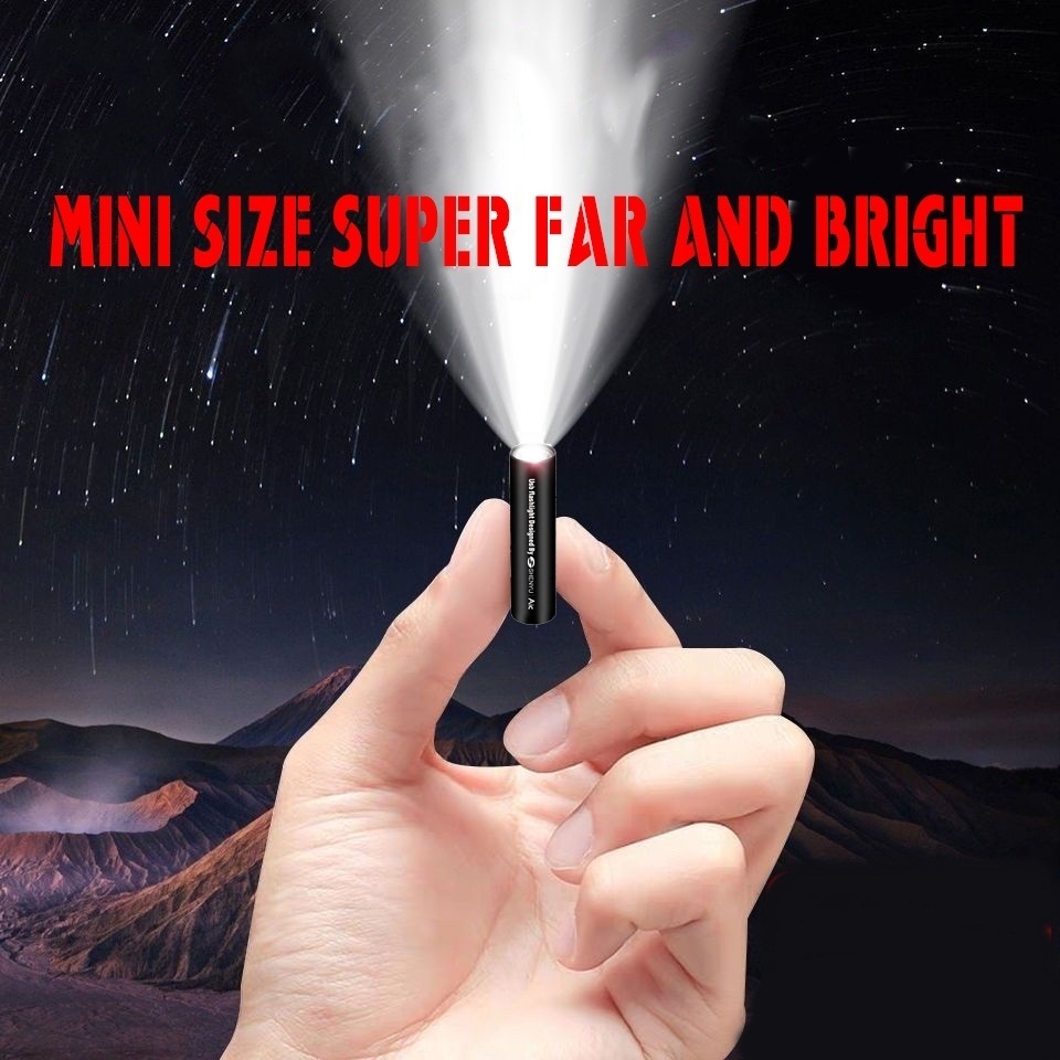 AIC-Mini Flashlight Strong Rechargeable Light Super Bright Long Range Disc herniation Multi-function Small portable Xenon waterproof outdoor Led Home