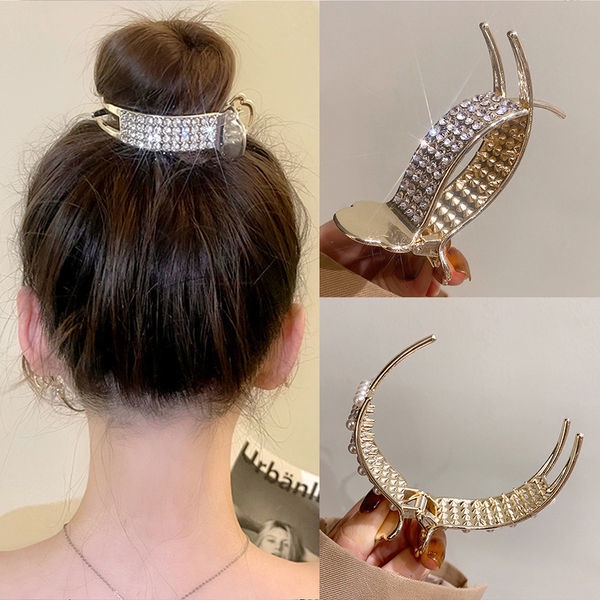 Kẹp Tóc Màu Vàng Cỡ Lớn Phong Cách Hàn Quốc Mới