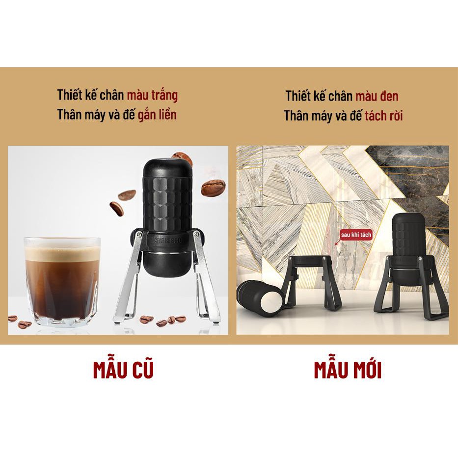 [BẢN 2021] Máy pha cafe cầm tay cao cấp STARESSO PRO (Mirage) - máy pha cafe 2 vòi chính hãng | Bảo hành 1 năm