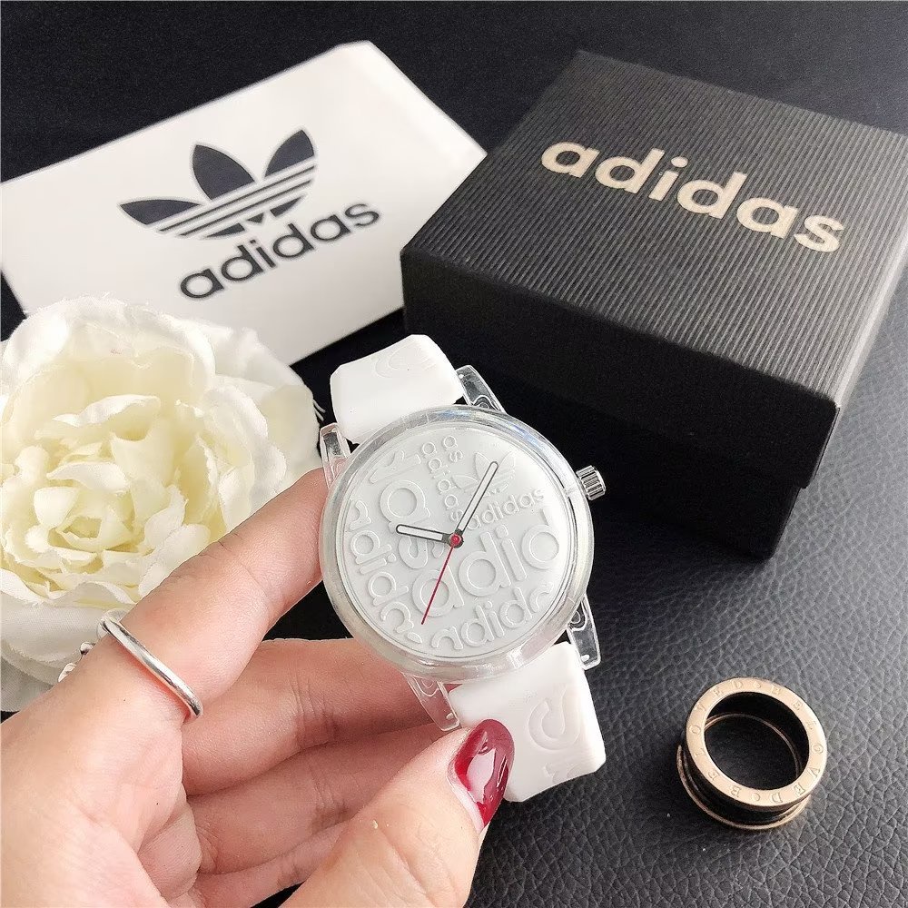 Đồng Hồ Đeo Tay Adidas Mặt Tròn Dây Da Thép Không Gỉ Thời Trang Cho Cặp Đôi