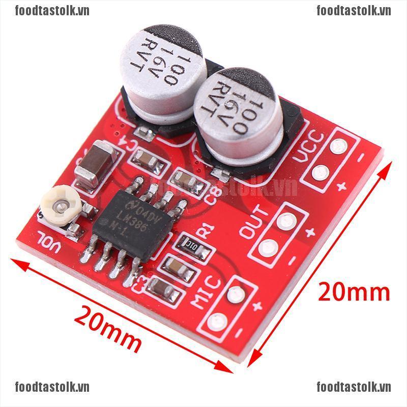 Bảng Mạch Khuếch Đại Âm Thanh Micro Dc 5v-12v Lm386 200 Lần