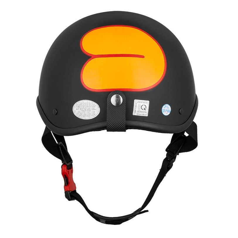 Mũ bảo hiểm phượt nửa đầu Amby Helmet kèm họa tiết trang trí