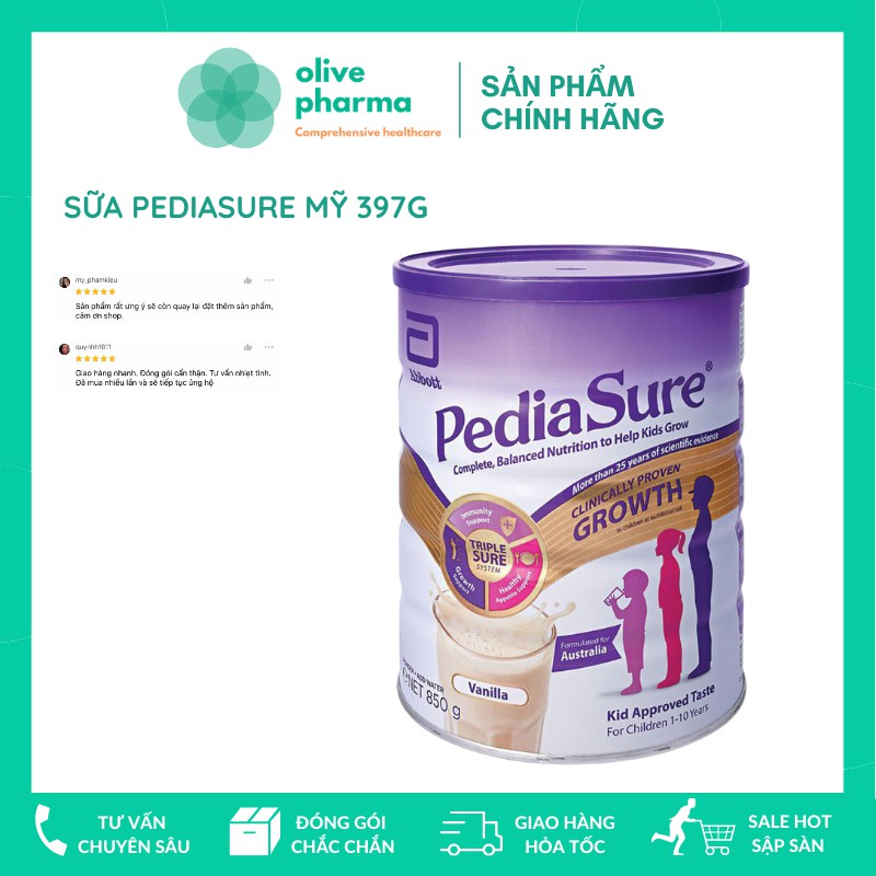 SỮA BỘT PEDIASURE ÚC 850g