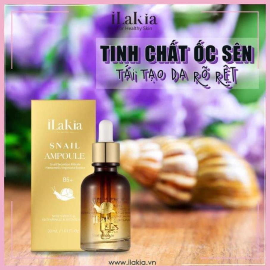Tinh Chất Serum Ốc Sên SNAIL AMPOULE Ikalia Chống Lão Hóa 30ml [Tặng khẩu trang Hamita]
