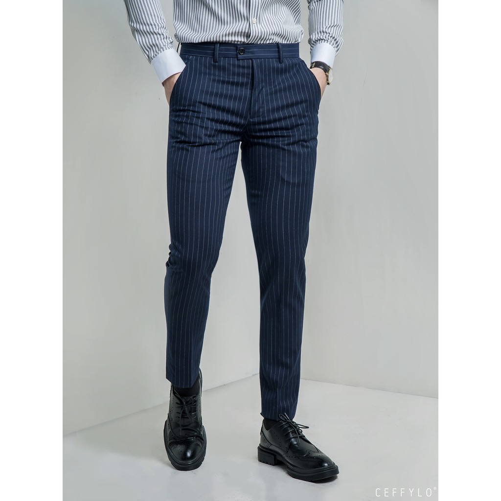 Quần Âu Kẻ Sọc Form Slimfit Ôm Nhẹ Vải Mát Không Lo Mất Dáng - POLIDO MALL | BigBuy360 - bigbuy360.vn
