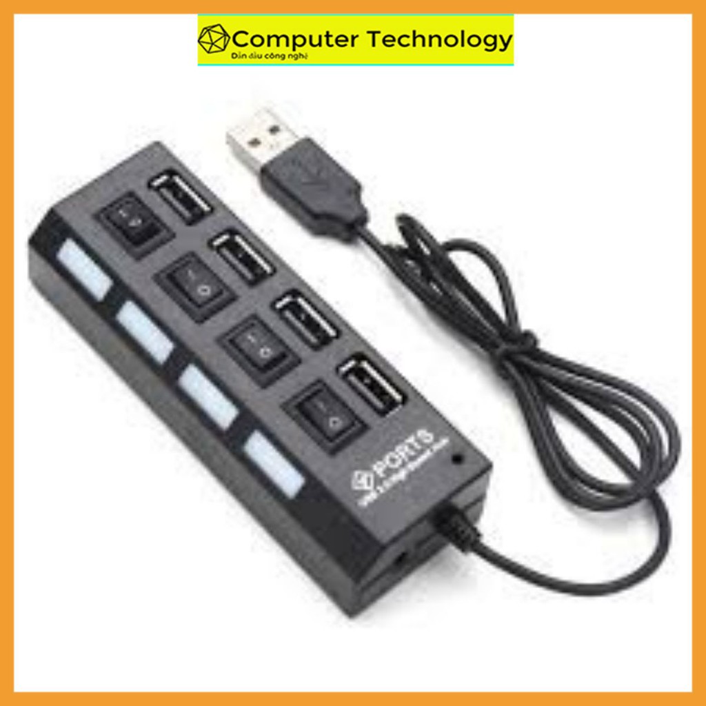 Ổ Chia Cổng USB, Hub Usb 1 Ra 4 Cổng Usb - HomeComputer