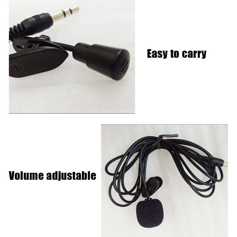 3.5mm Clip On Coat Lapel Microphone Hands Free Wired Condenser Mini Mic New